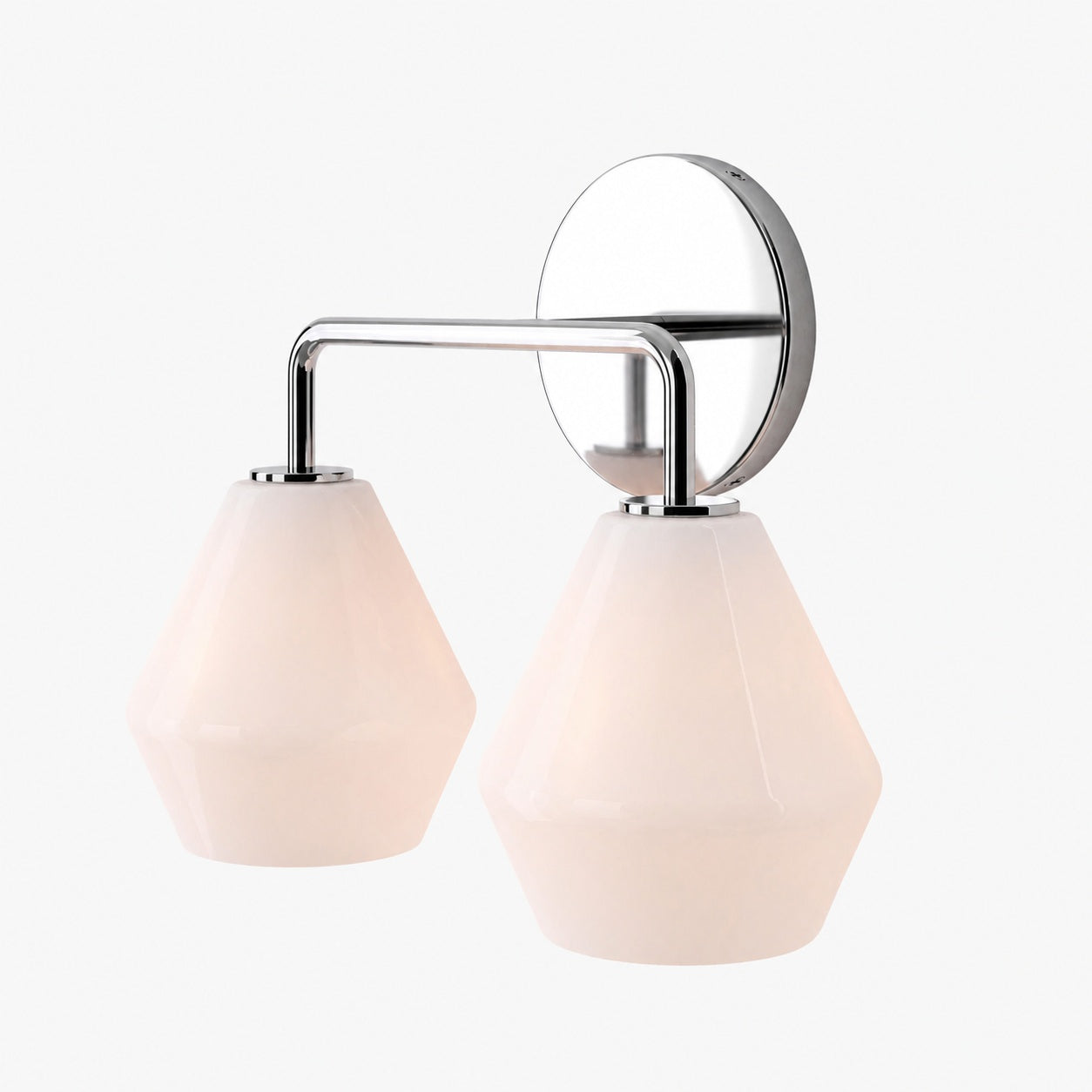 Merin Multi Head Dressing Table Wall Lamp - Metal And Glass Sculptural Lamp