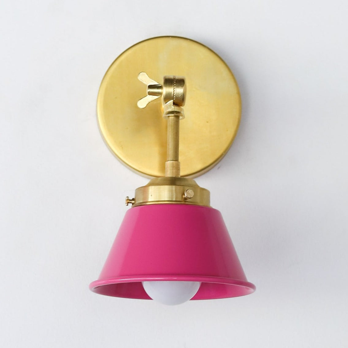 Modern Cone With Elegant Swivel Mechanism Brass Wall Lamp