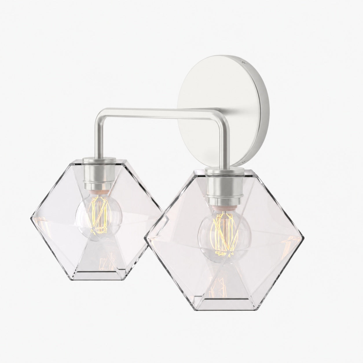 Talvior Geometric Modern Bathroom Sconce - Faceted Shade Light in Luxe Finishes