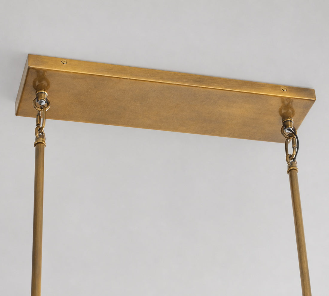 Lumora Crystal Pendant Light – Elegant Tumbled Brass & Cut Glass