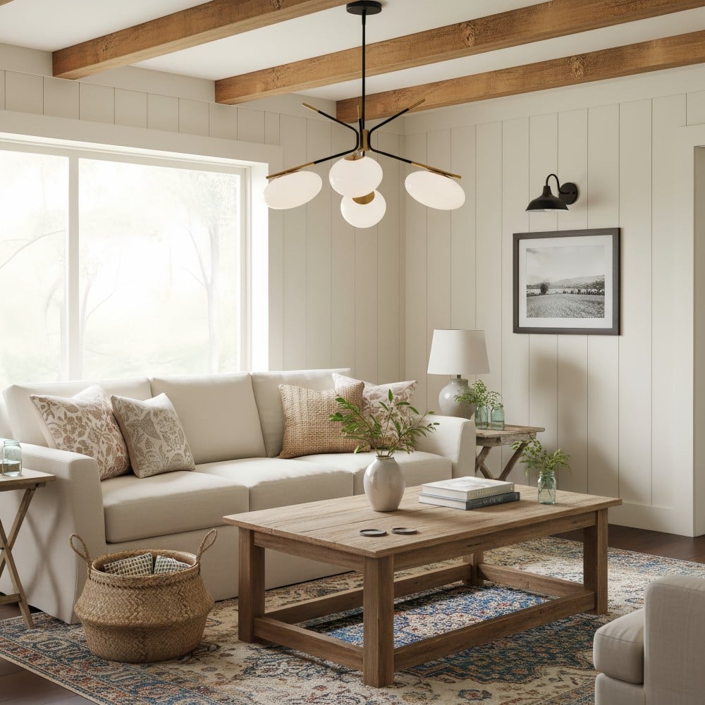 Brimush Flattened-Globe Pendant Lamp – Minimalist Architectural Form