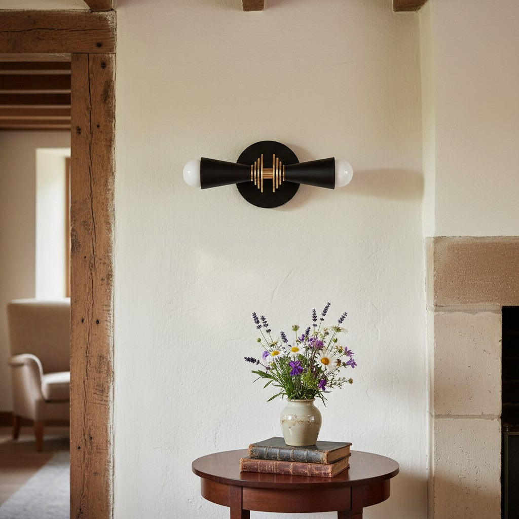 Pyralis Cone Adjustable Vertical & Horizontal Art Deco Lamp – Vanity & Living Room Accent