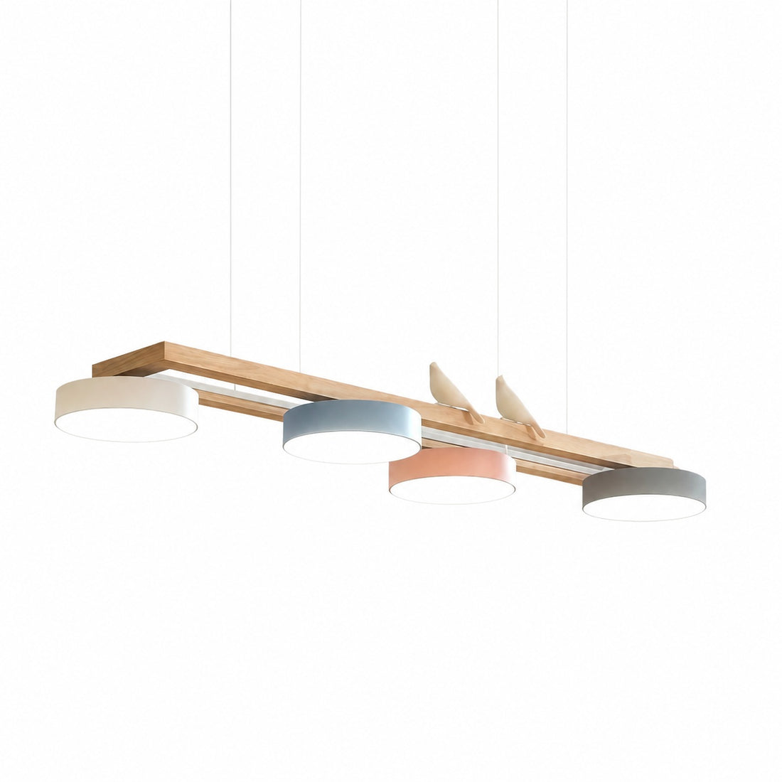Orilumea Bird Chandelier - Wooden Lighting Fixture Modern Style for Living Room