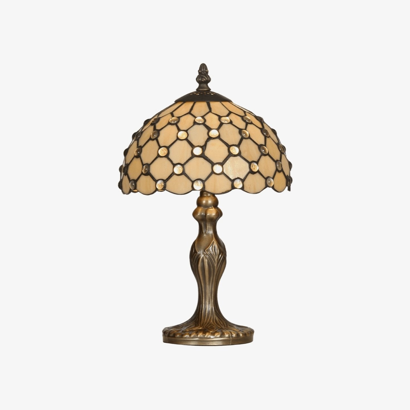 TF Harken Decorative Jewel Table Lamp - Stunning Glass Design Perfect for Bedroom or Living Room