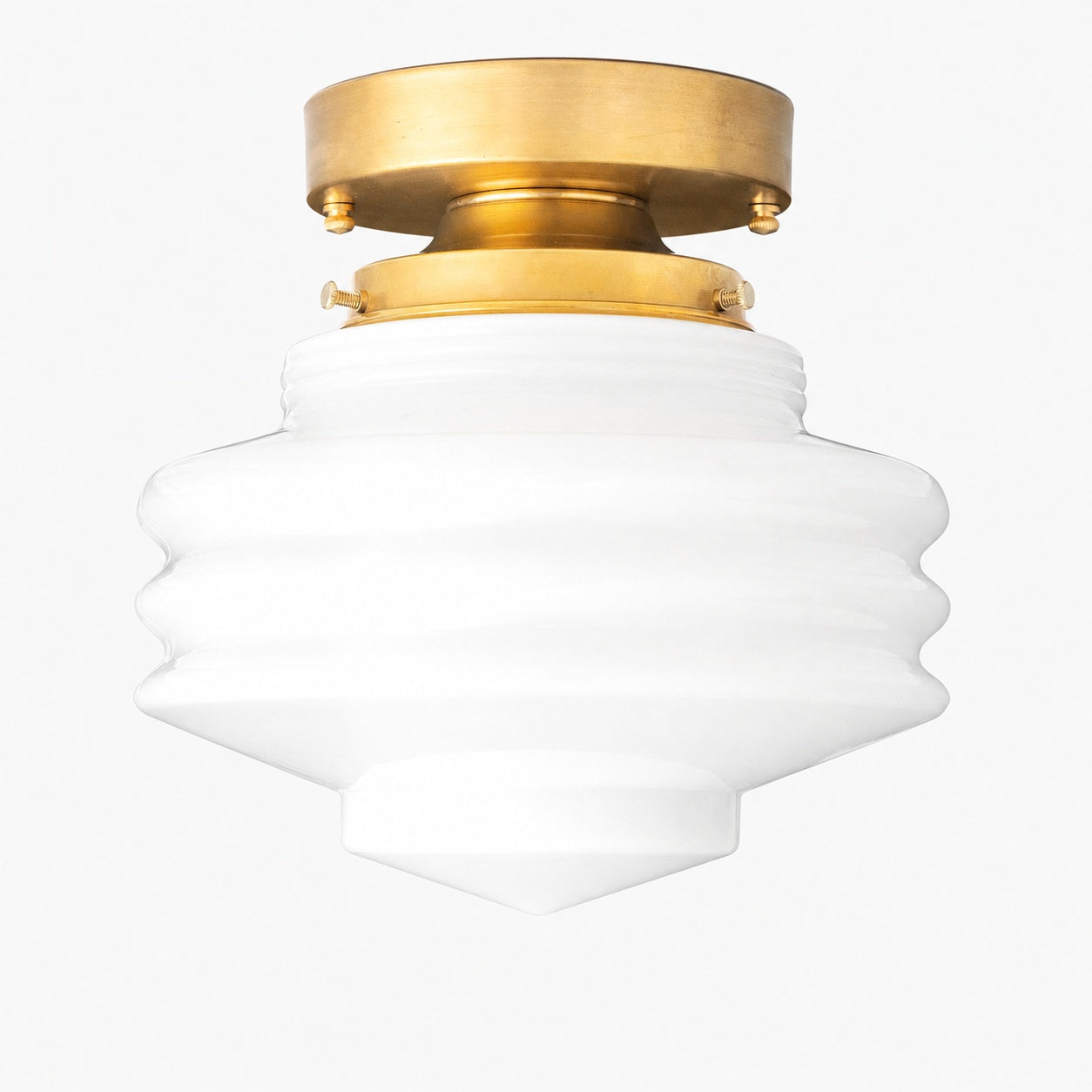 Geotower Glass Art Deco Ceiling Light - Glass Globe - Elegant Home Fixture