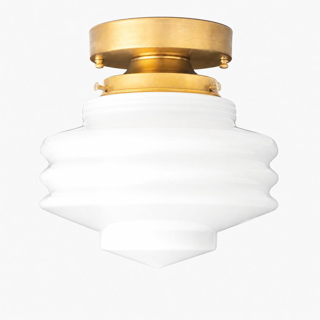 Geotower Glass Art Deco Ceiling Light - Glass Globe - Elegant Home Fixture