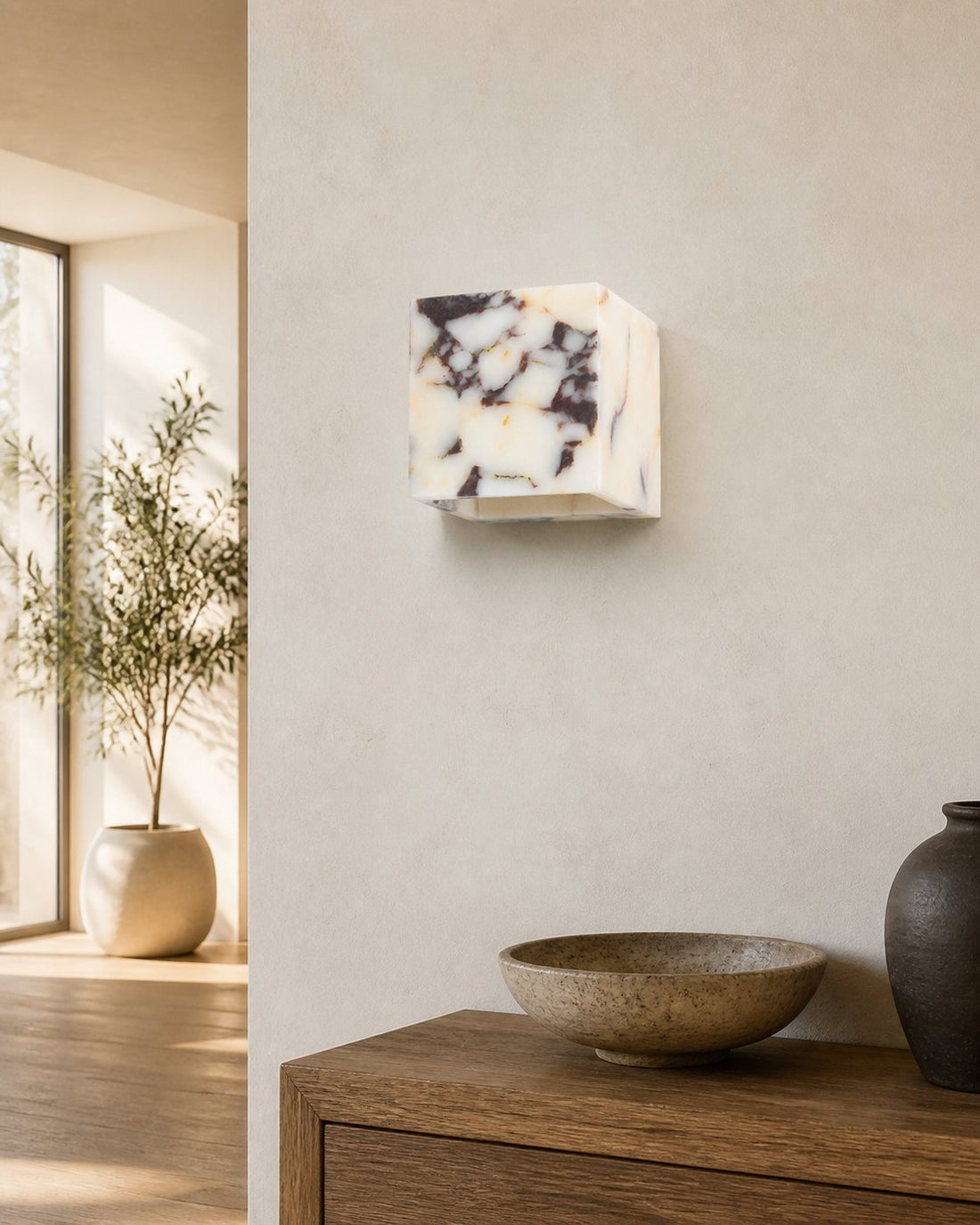 Square Marble Wall Lamp