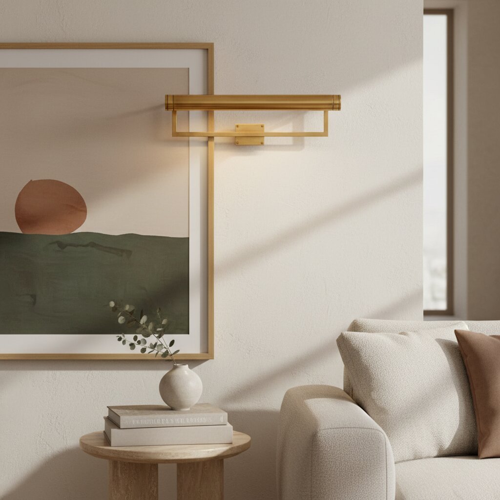 Aurix Picture Light - Sleek Slim Design Wall Lamp Metal Finish for Living Rooms & Galleries
