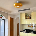 Load image into Gallery viewer, Retro Brass Bauhaus Glass Disc Ceiling Lamp
