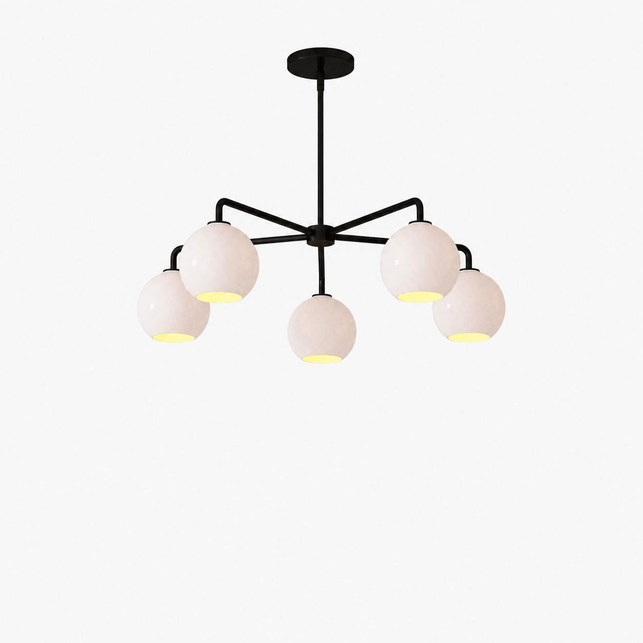 Selvion Elegant 5-Light Globe Chandelier – Modern Glass Pendant Lighting Fixture