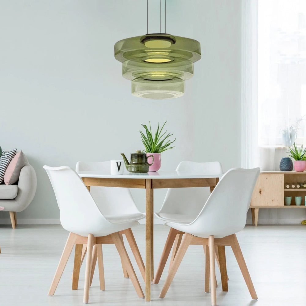 Green Glass Pendant Light - Nordic Levels Series Hanging Light