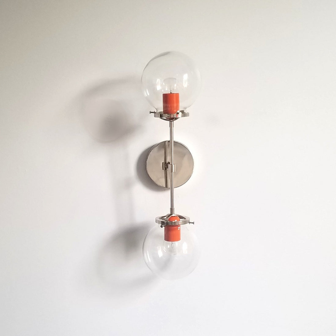 Color Pop Design Double Wall Light Fixture With Modern Metal Finish