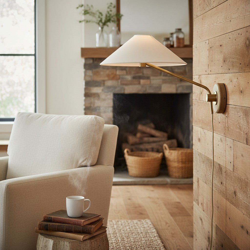 Ivoryne Pivoting Tapered Shade Light - Suitable for Modern Reading Corners