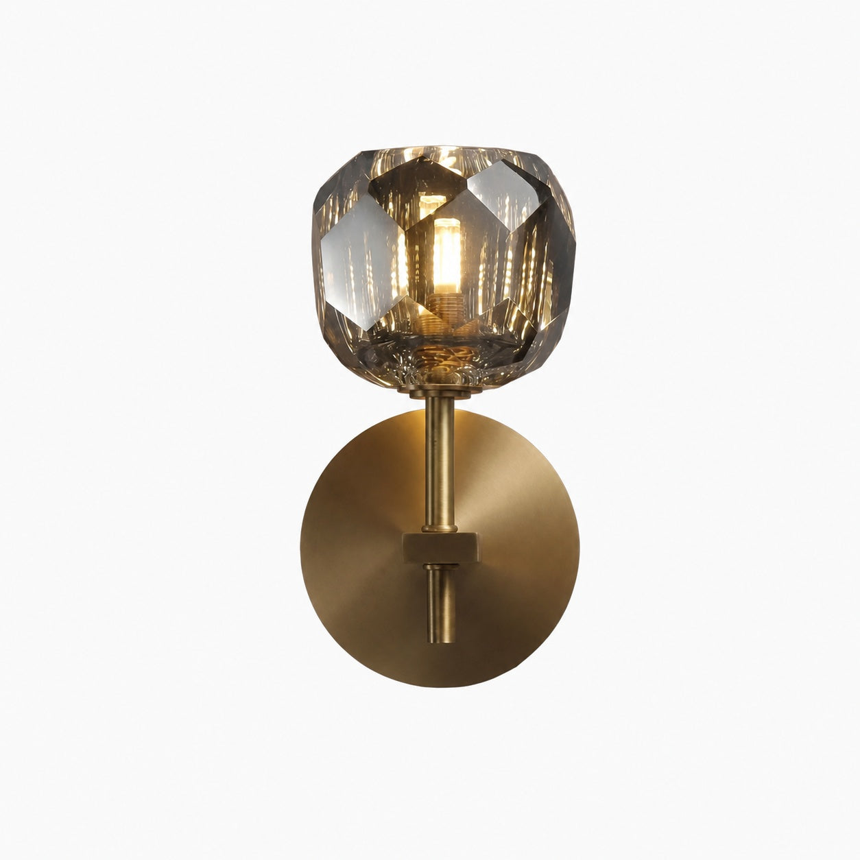 Luxury Crystal Wall Sconce - Brass Frame Modern Wall Light