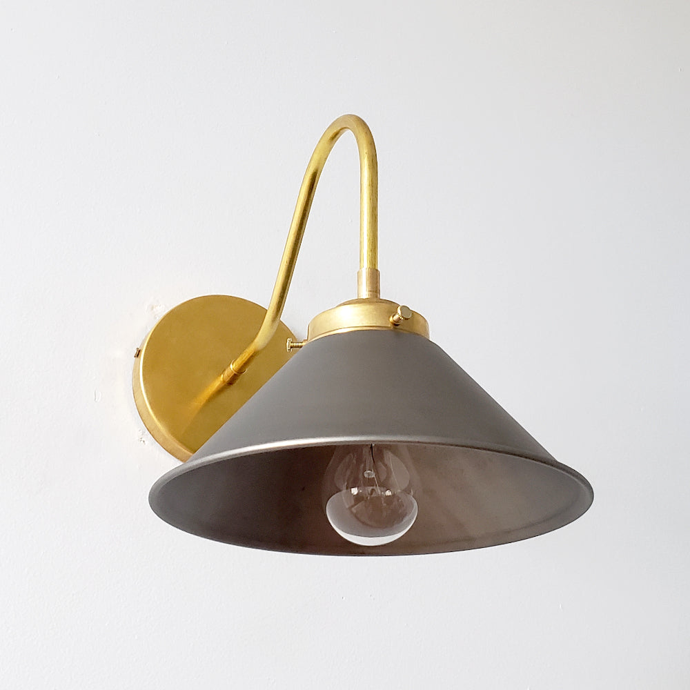 Curved Arm Wall Sconce - Accent Lighting For Bedroom & Hallway