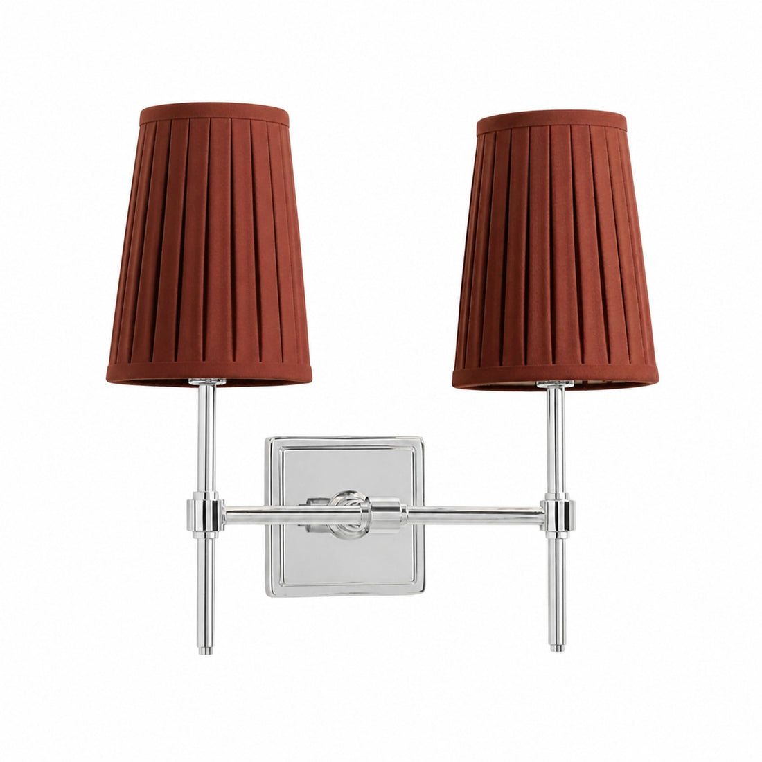 Derlina White Linen Shades Wall Lamp – Retro Metal Multi-Head Lighting Fixture