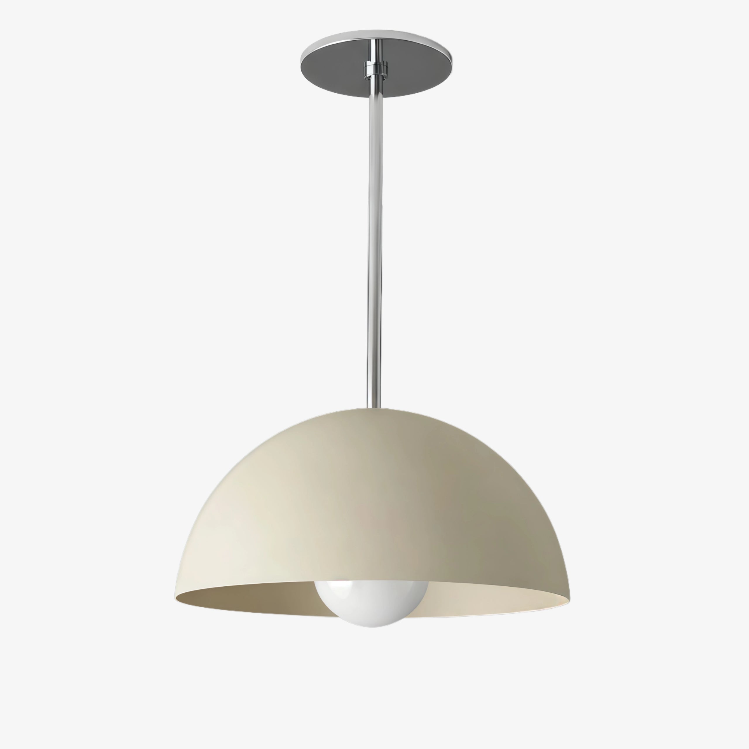Metio Dome Neutral Dome Pendant - Modern Metal Accent Lighting