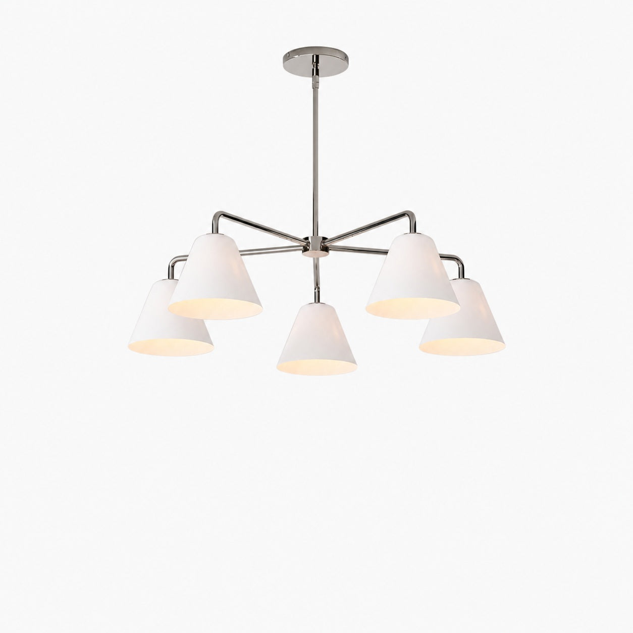 Conica Sculptural 5-Light Cone Chandelier - Modern Glass Lighting for Home