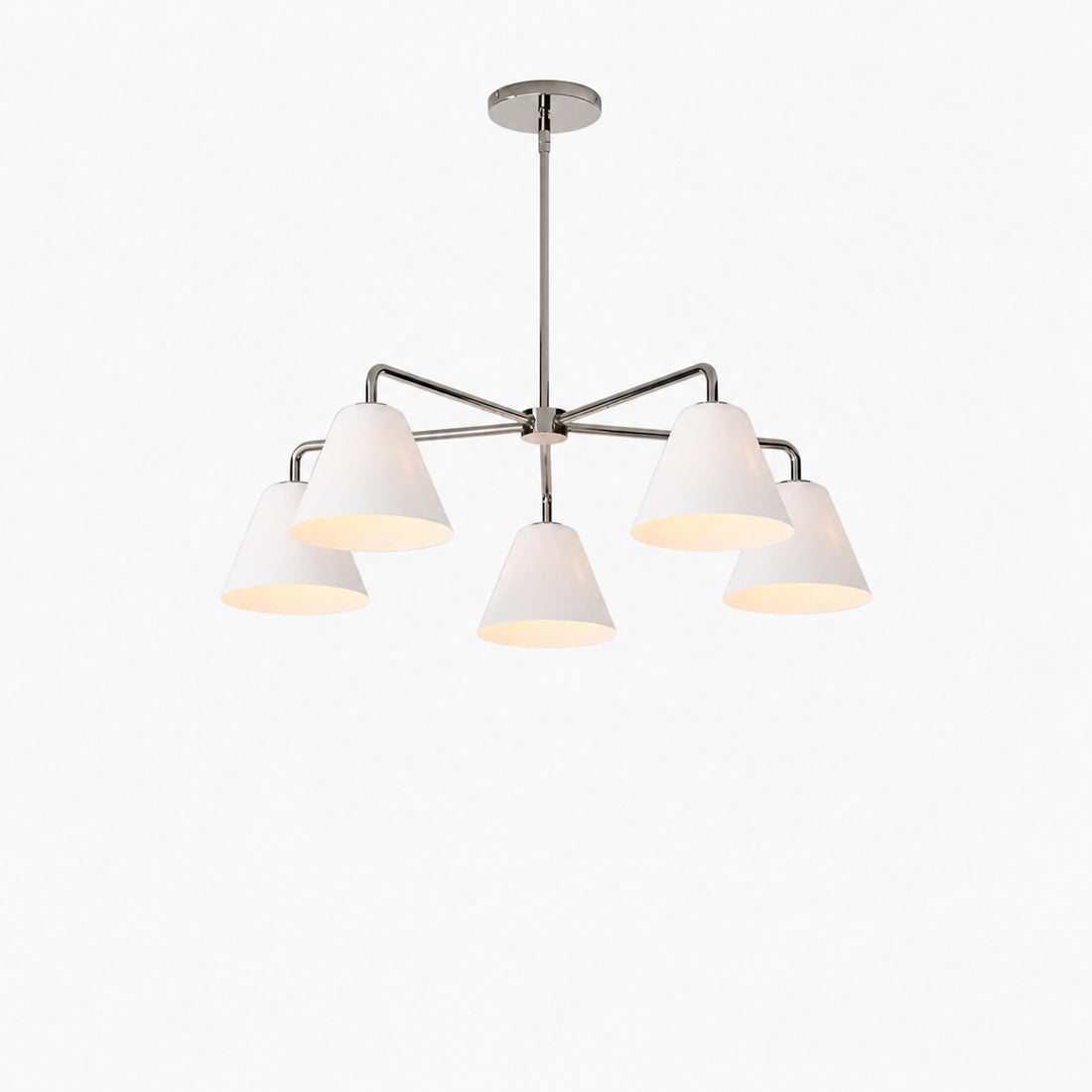 Conica Sculptural 5-Light Cone Chandelier - Modern Glass Lighting for Home