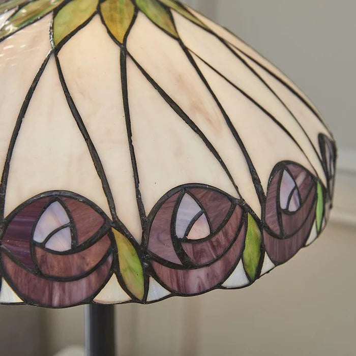 TF Hutchinson Art-Glass Tiffany Style Table Lamp – Handcrafted Design for Home and Office
