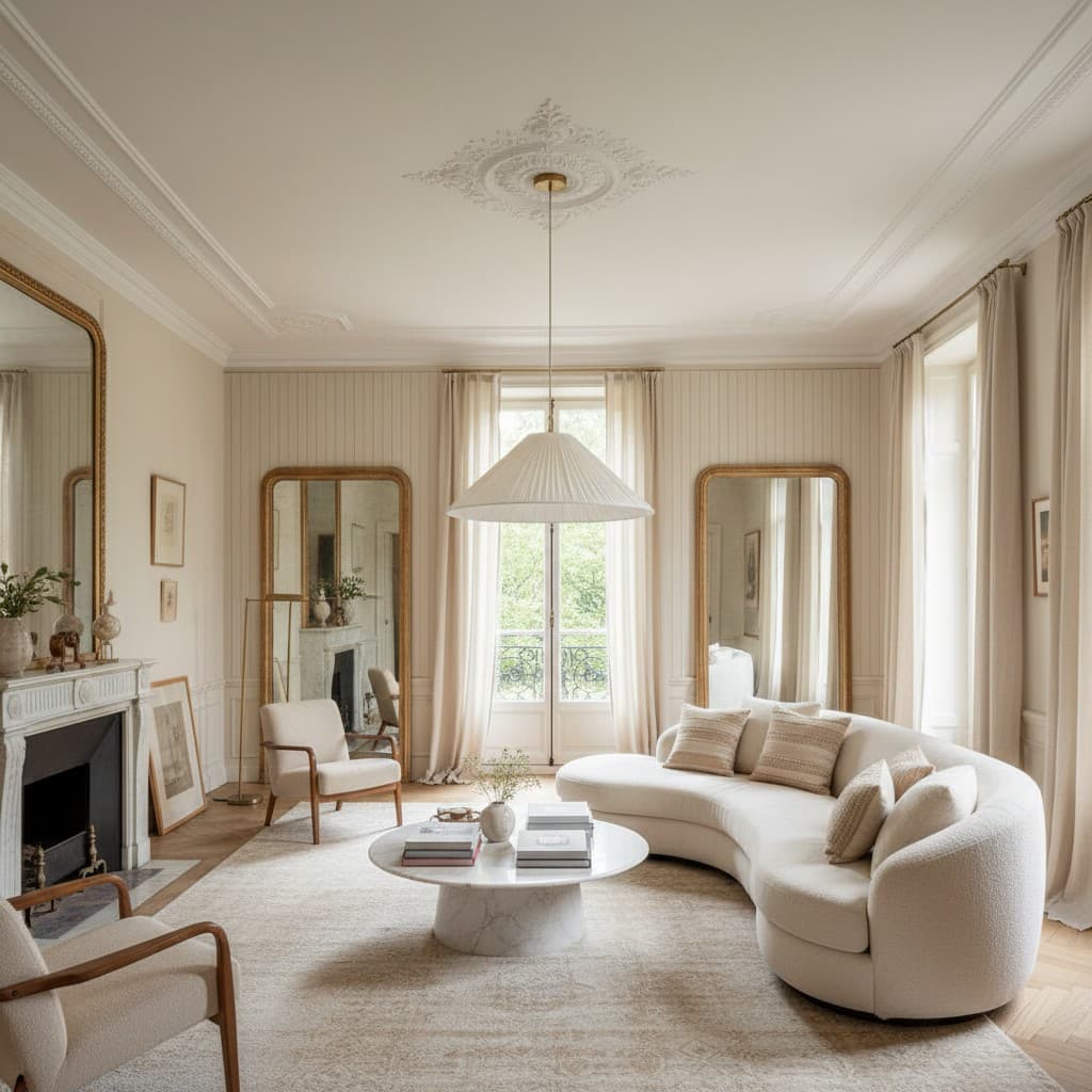 Blossine Linen Scalloped Pendant Light - Layered Shade and Metal Canopy Rustic to Modern