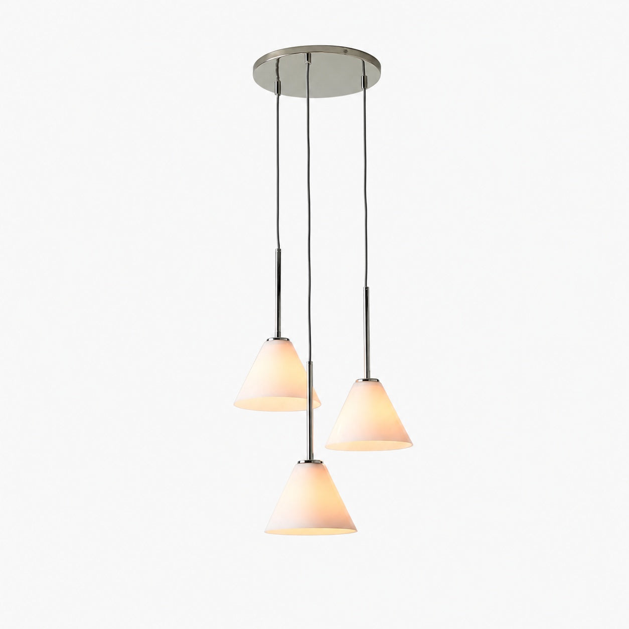 Conica 3-Light Cone Chandelier - Sculptural Glass Pendant Lighting Modern Style