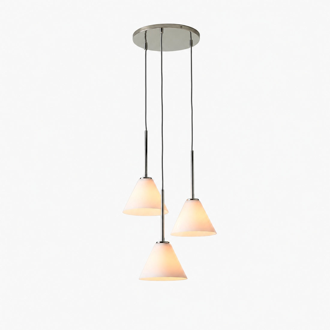 Conica 3-Light Cone Chandelier - Sculptural Glass Pendant Lighting Modern Style