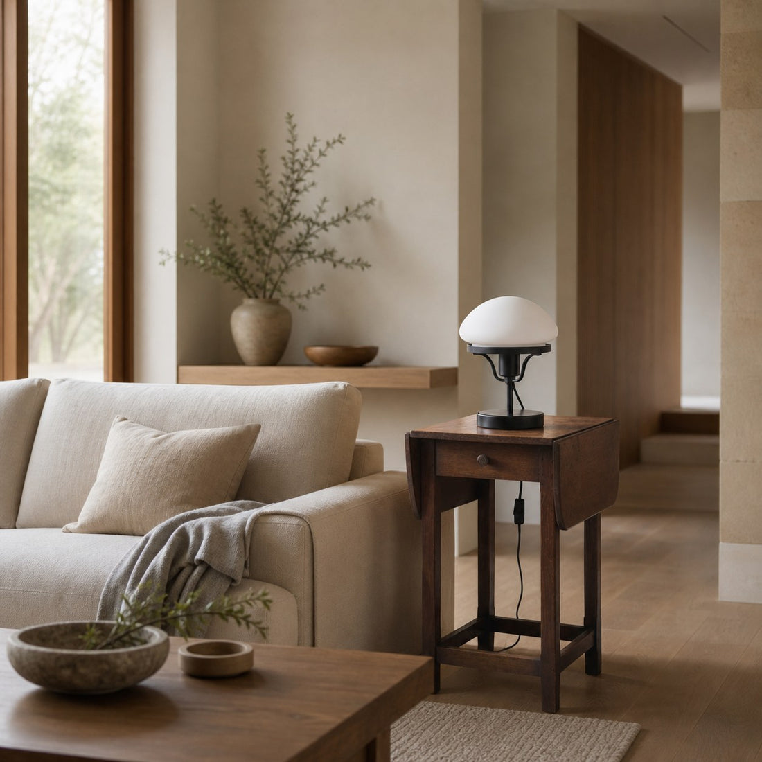 Ornato Luxe Modern Brass or Black Table Lamp - Elegant Desktop Lighting Fixture