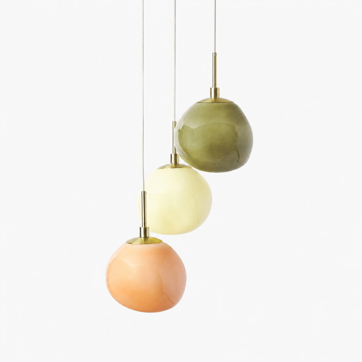 Multi-Shade Opal Glass Pendant - Cluster Hanging Lamp
