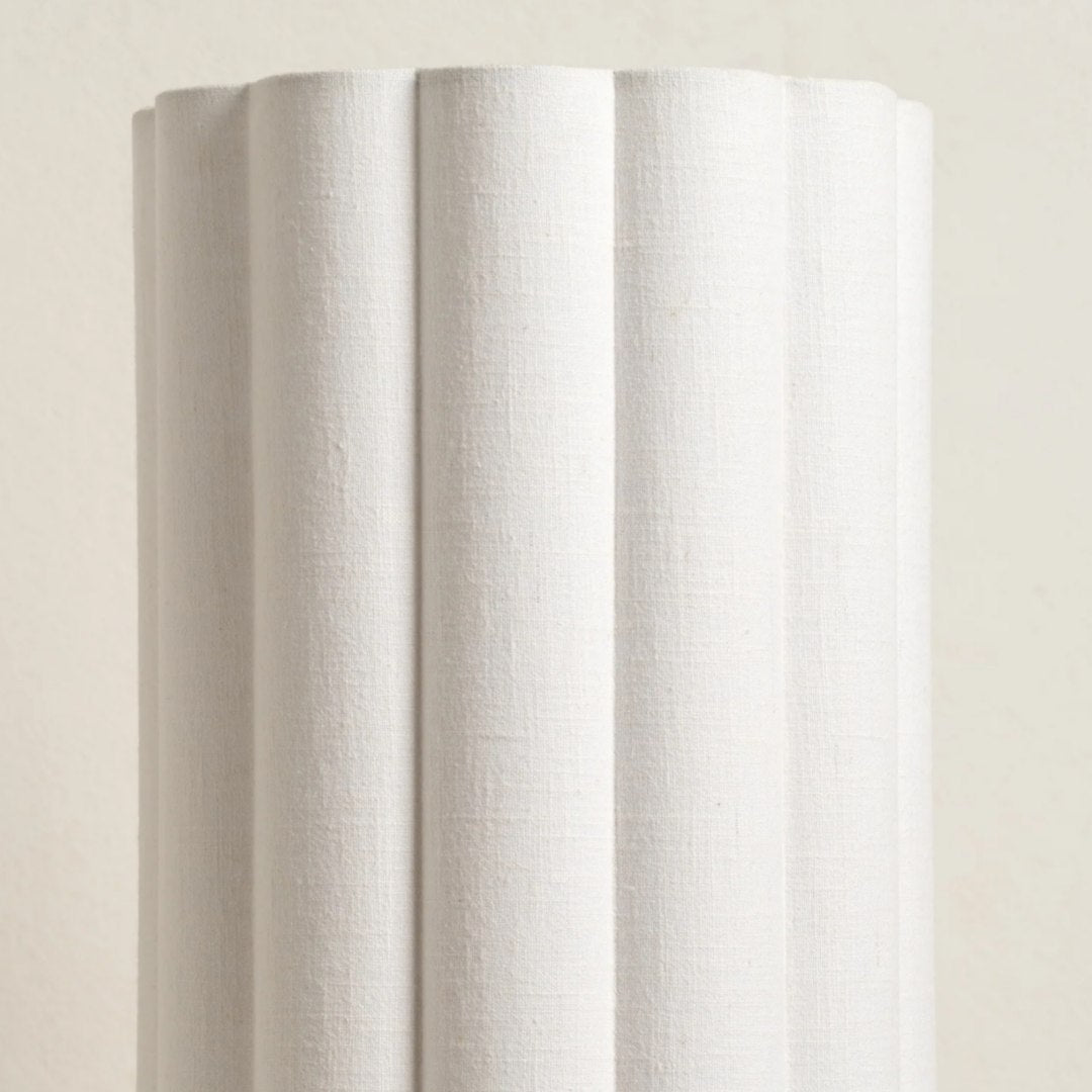 Linbron Modern Fabric Shade Table Lamp with Wood Base – Soft Ambient Lighting for Bedroom or Living Room