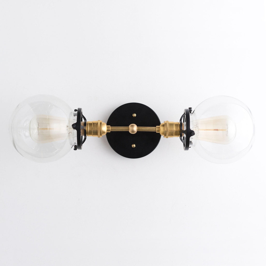 Lumio Globe Industrial Vanity Lighting- Modern Double Globe Wall Light