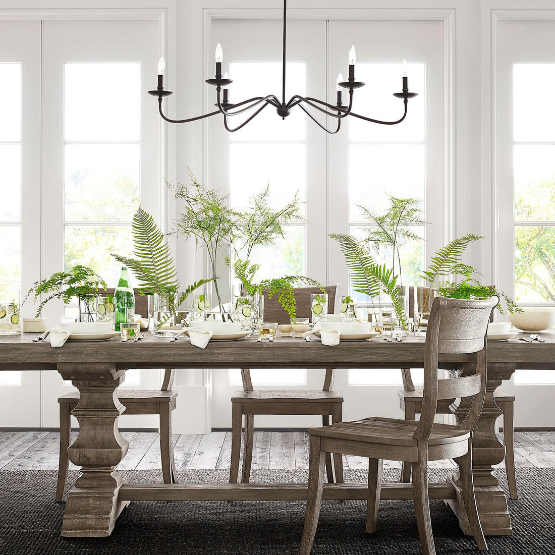 Rowan Timeless Iron Candle Design Chandelier - Industrial Interior Lighting For Bedroom