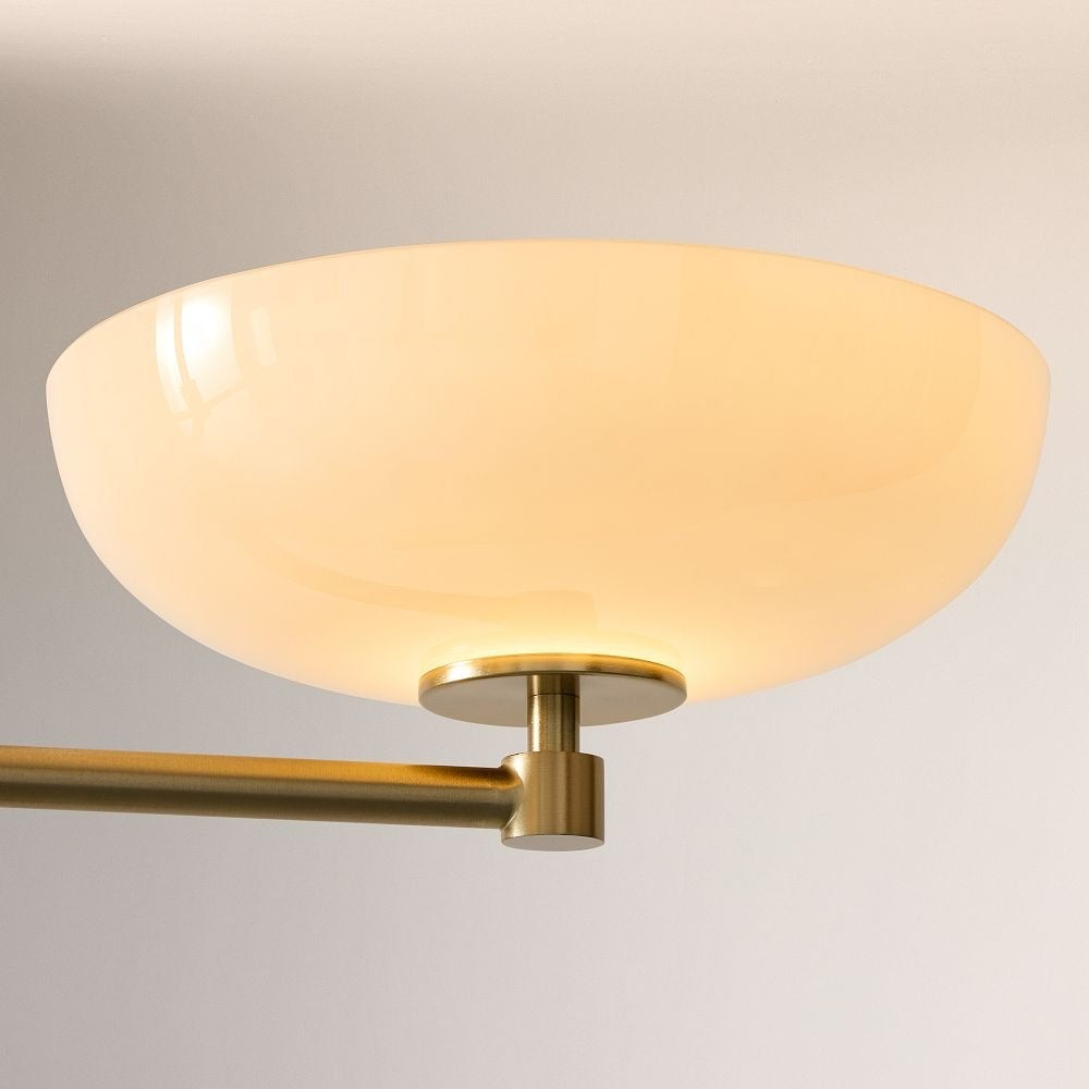 Vega Glass Mid-Century Modern Globe Chandelier with Glass Shades for Dining Room and Kitchen Island