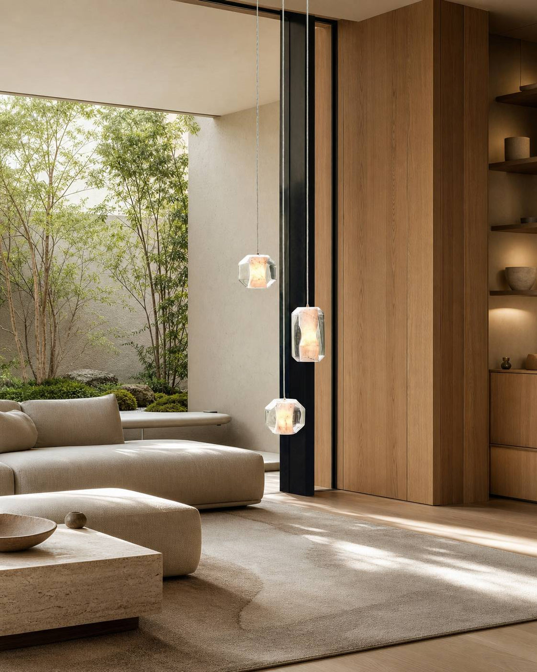 Glass Alabaster Pendant Lamp