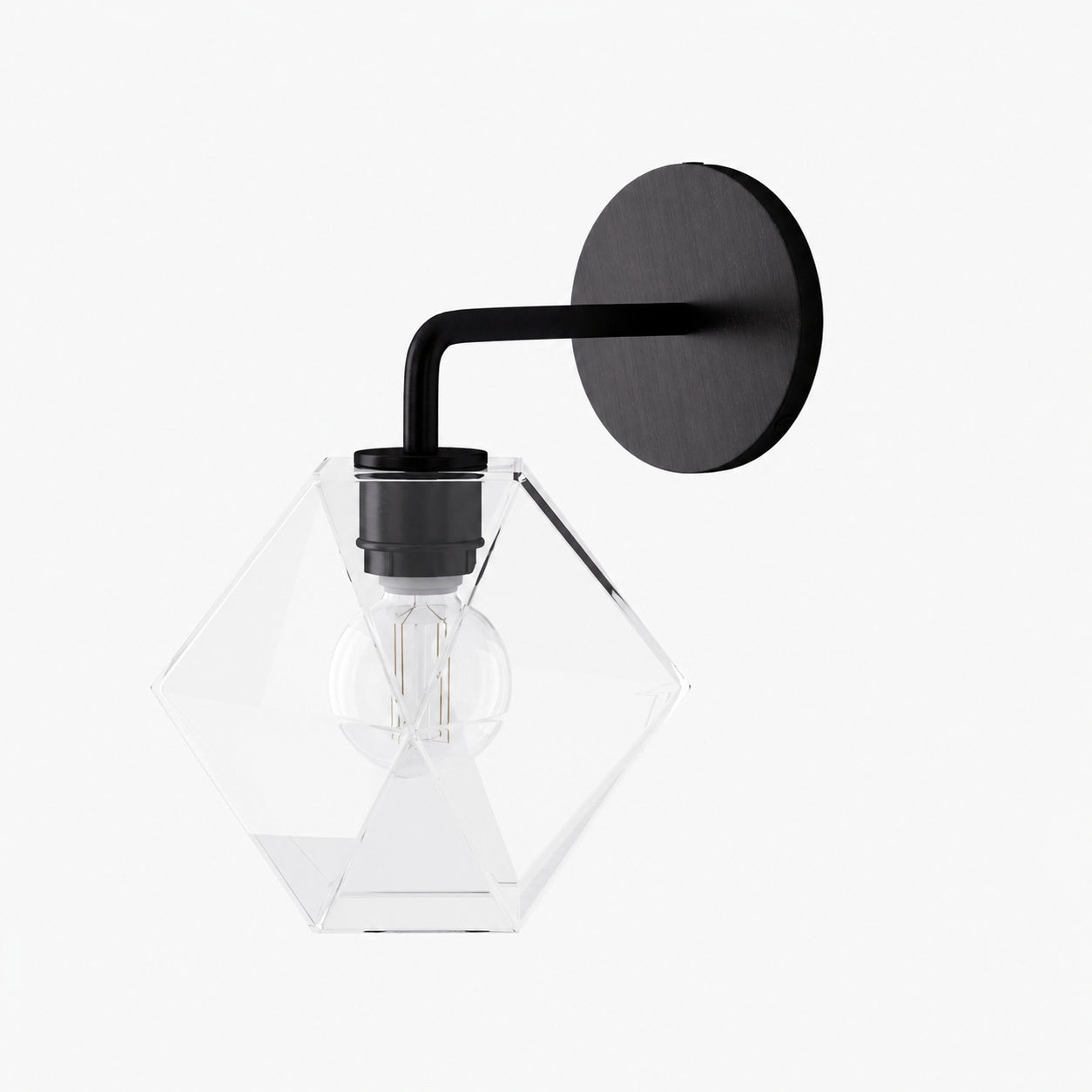 Talvior Geometric Modern Bathroom Sconce - Faceted Shade Light in Luxe Finishes