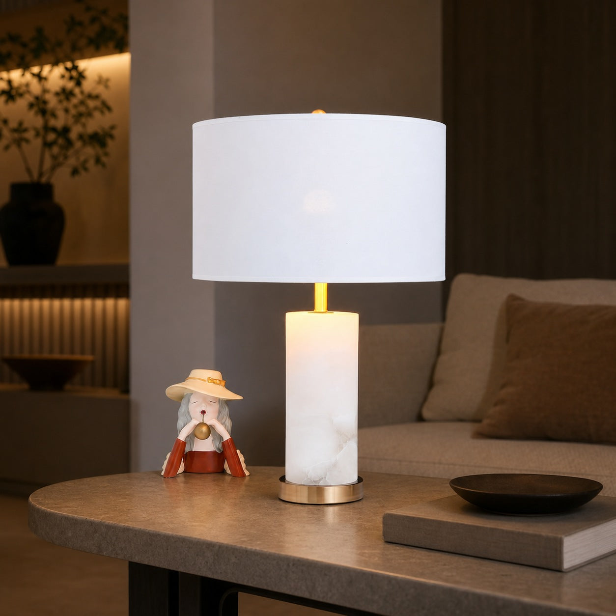 Lineham Alabaster Table Lamp