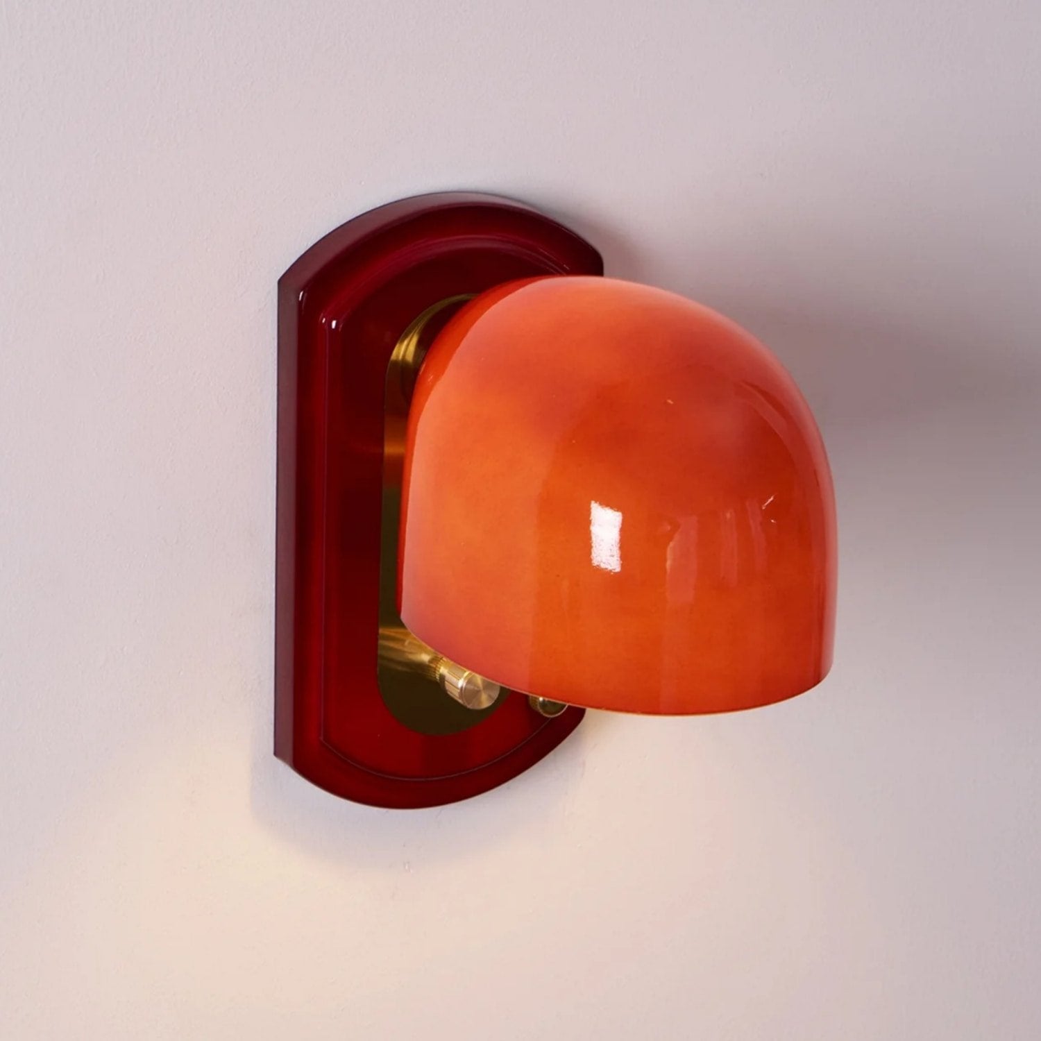 Livessa Modern Wall Lamp - Sculptural Glass Shade Wall Light for Bedroom or Living Room