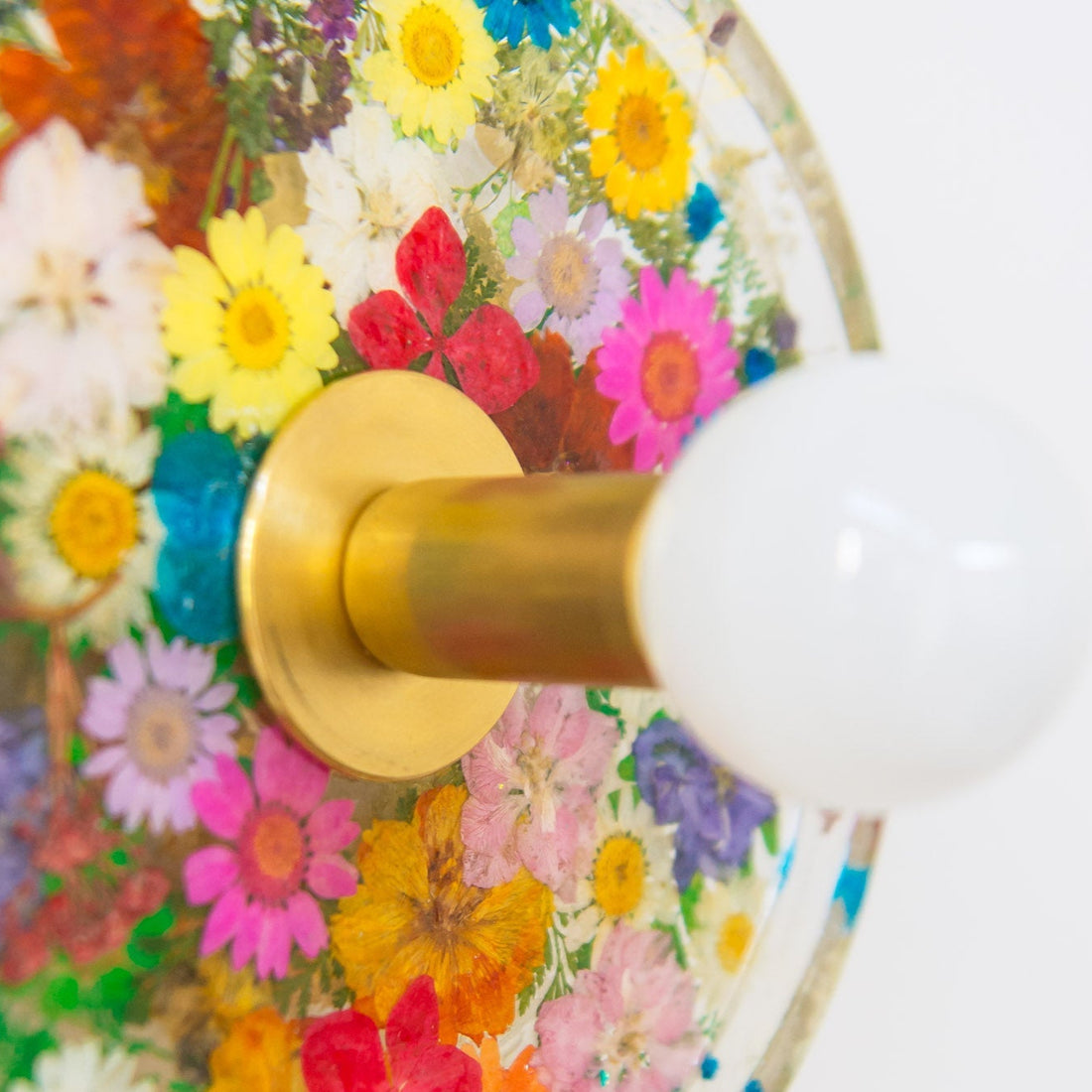 Botanical Wall Sconce - Handmade Resin Leaves Romantic Accent Lighting