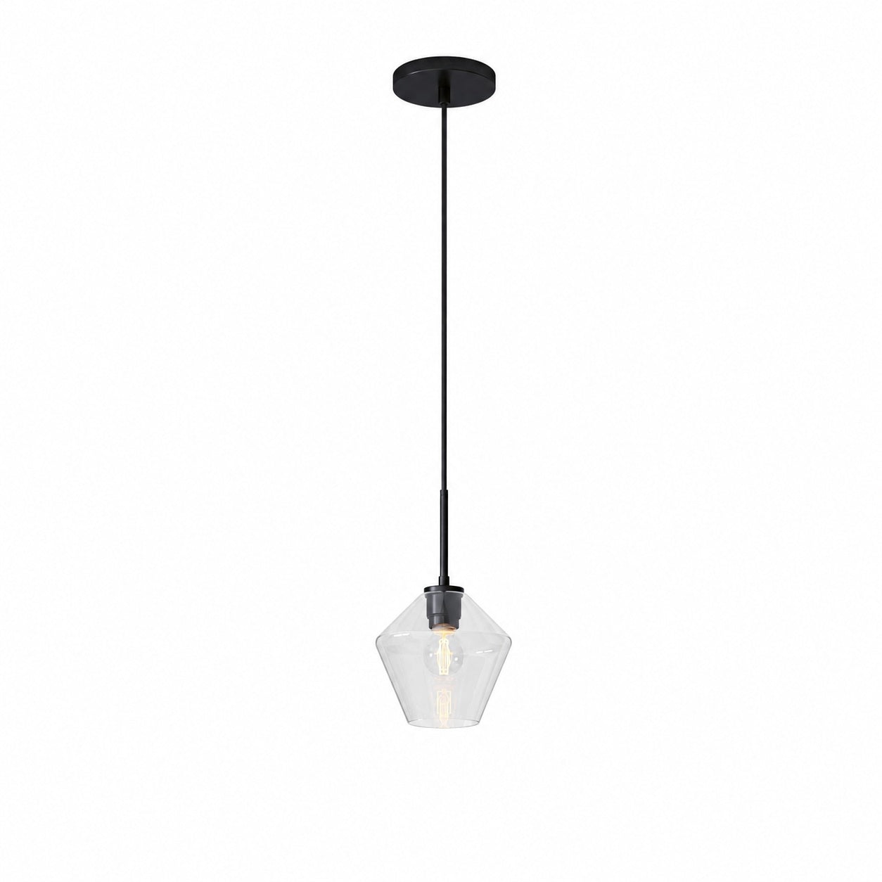 Merin Transparent Glass Sculpture Geometric Chandelier