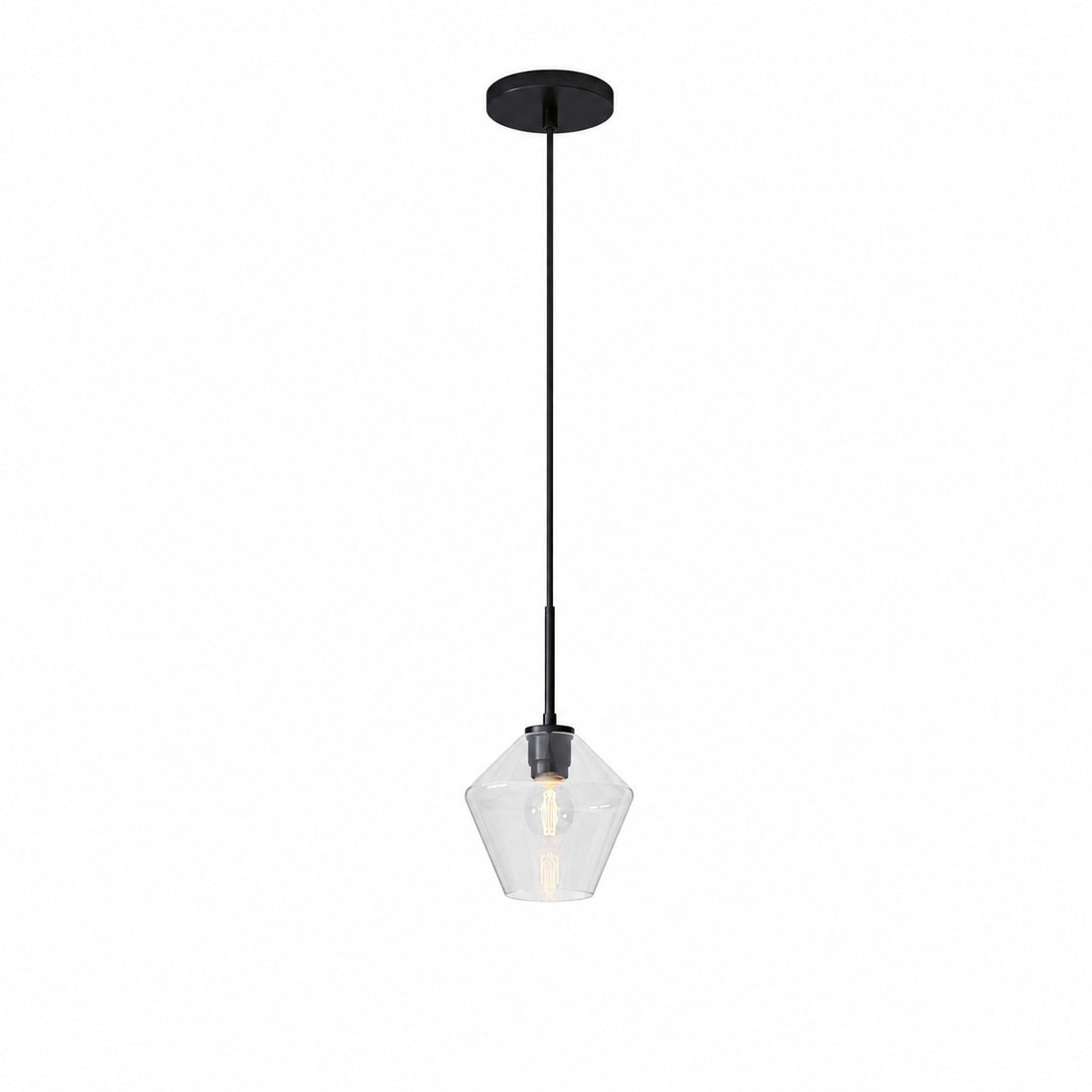 Merin Transparent Glass Sculpture Geometric Chandelier