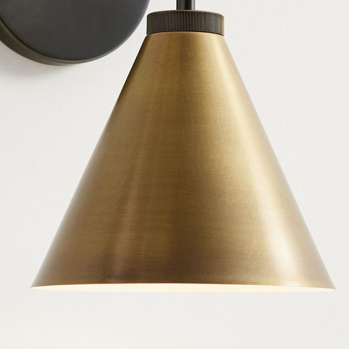 Retro Metal Cone Tapered Sconce Light