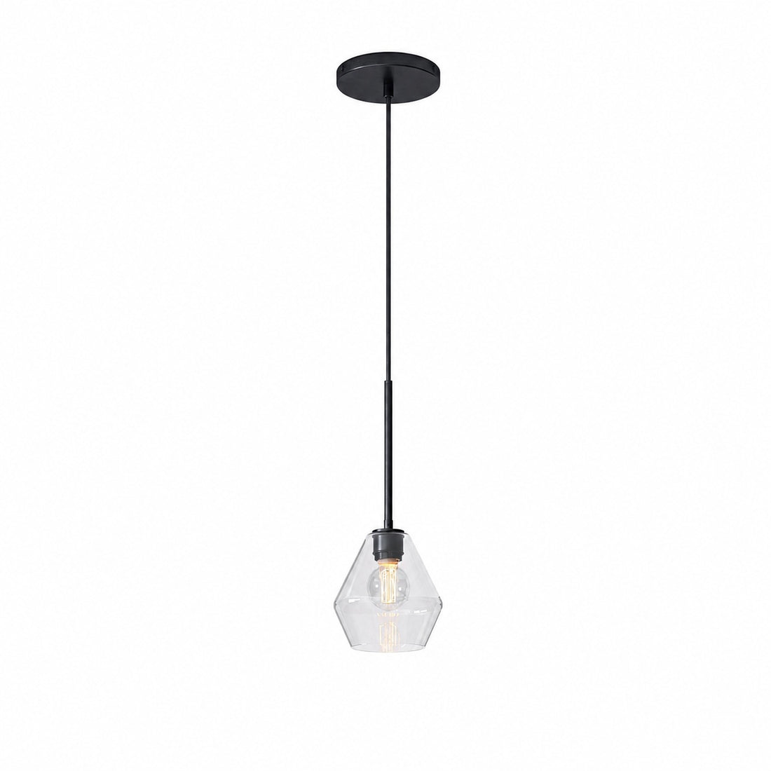 Merin Transparent Glass Sculpture Geometric Chandelier