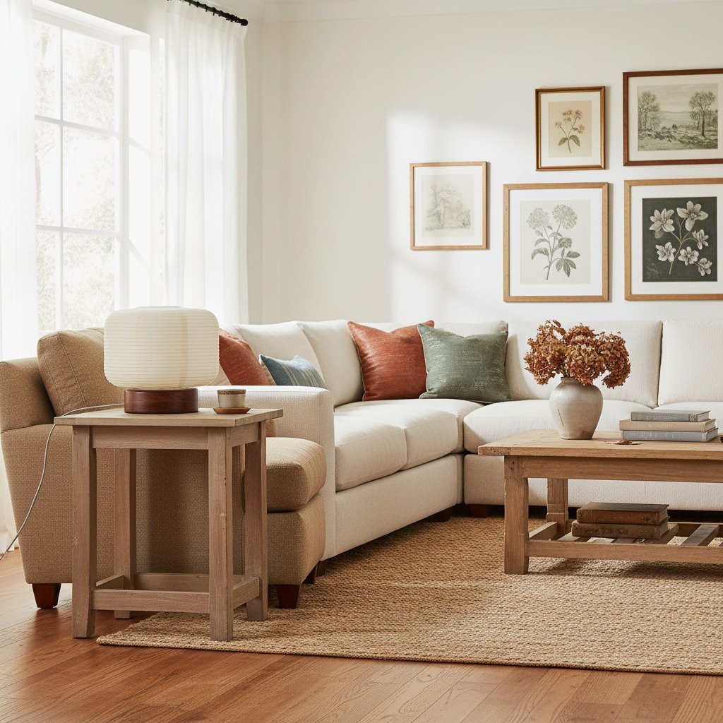 Tivo Japanese Ribbed Lampshade Compact Table Lamp - A minimalist paper lantern design with wood base