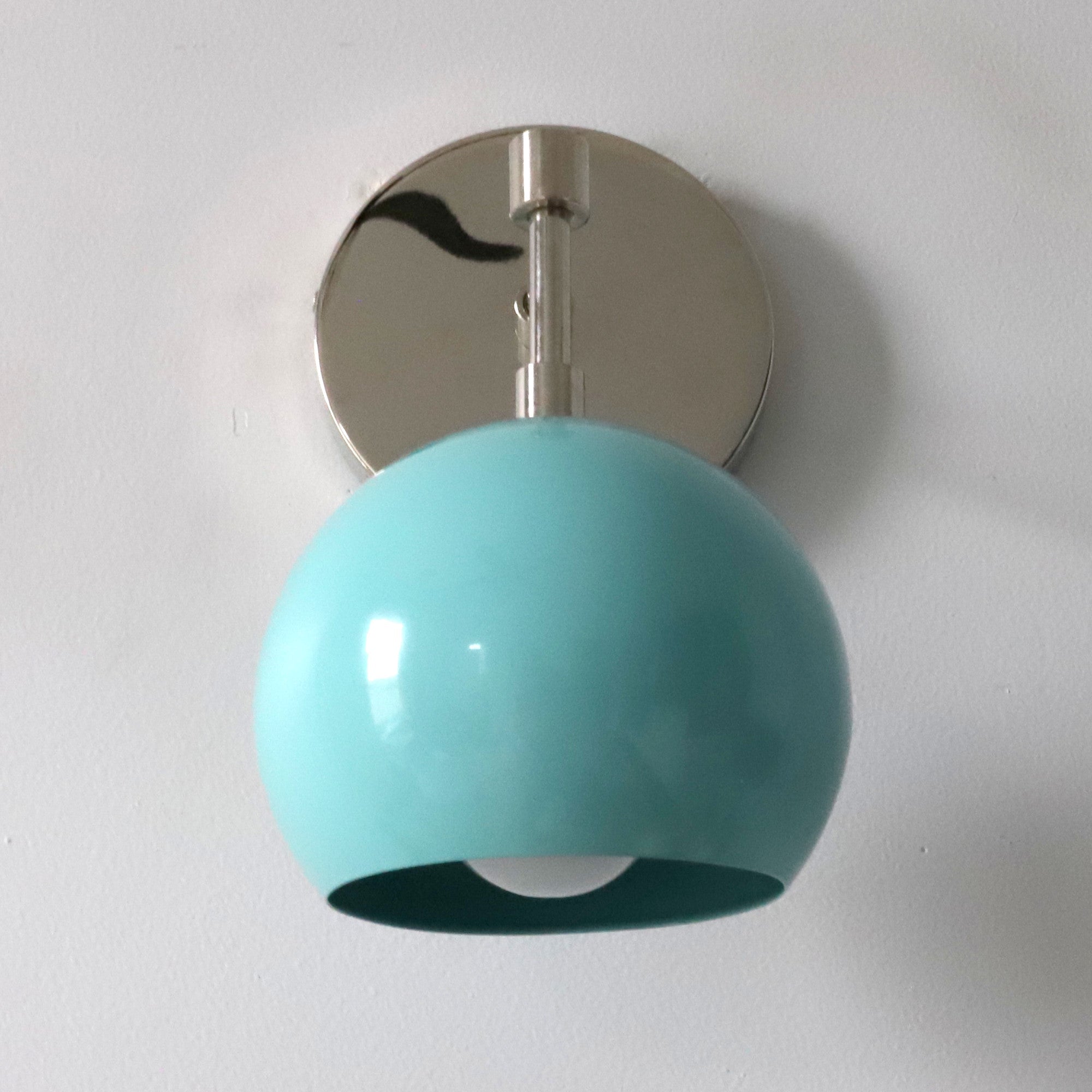 Modern Stylish Navy Globe Accent Wall Sconce