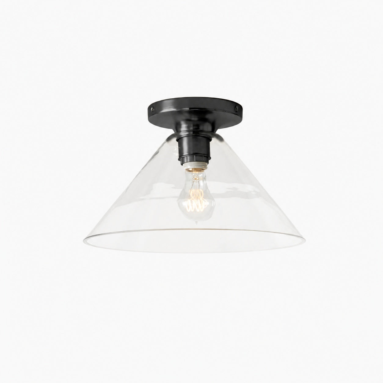 Conica Cone Flush Mount – Glass Ceiling Light for Modern Spaces