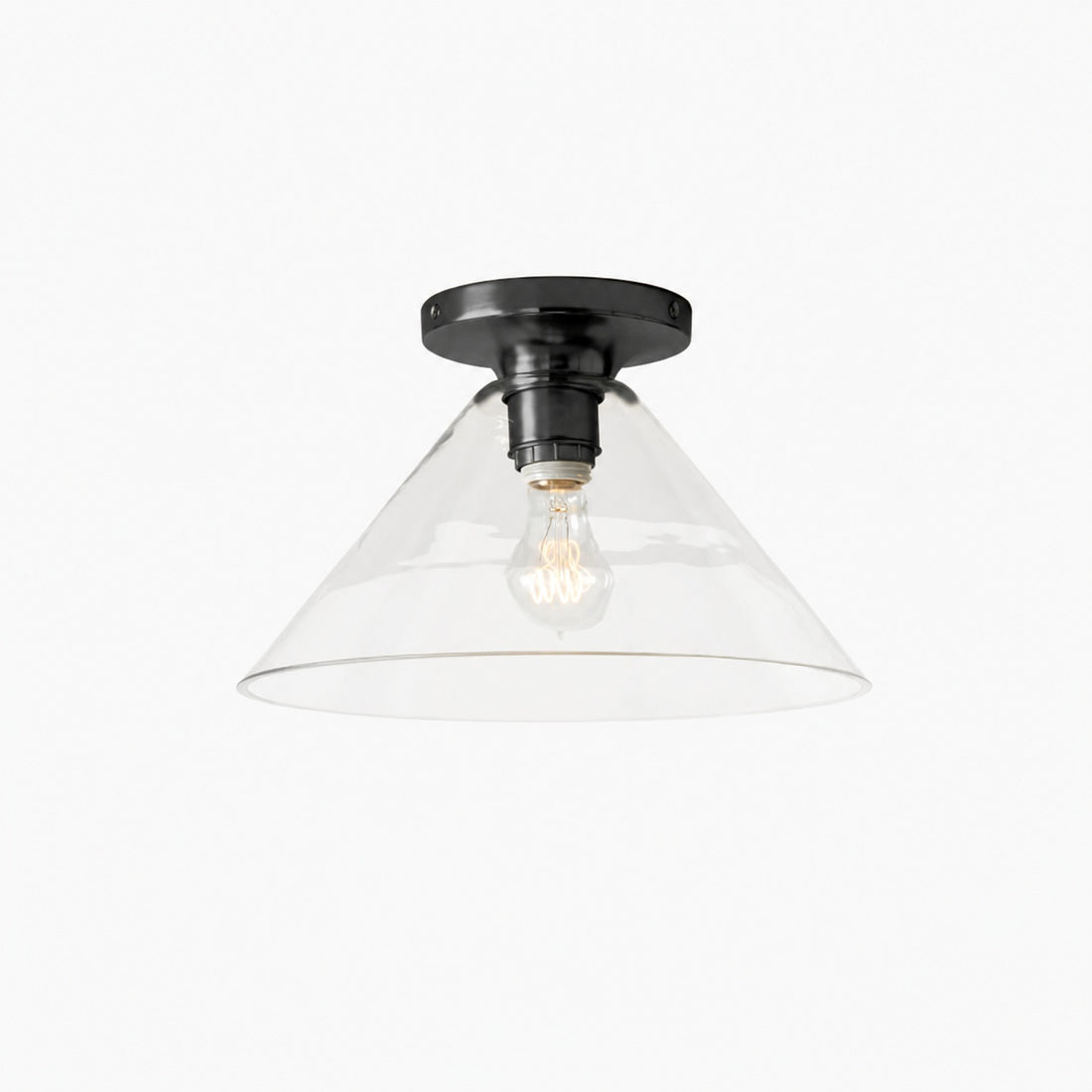 Conica Cone Flush Mount – Glass Ceiling Light for Modern Spaces