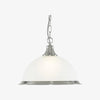 TF Vintora Ribbed Glass Pendant Light – Elegant Metal Trim for Kitchens, Dining Areas and Hallways