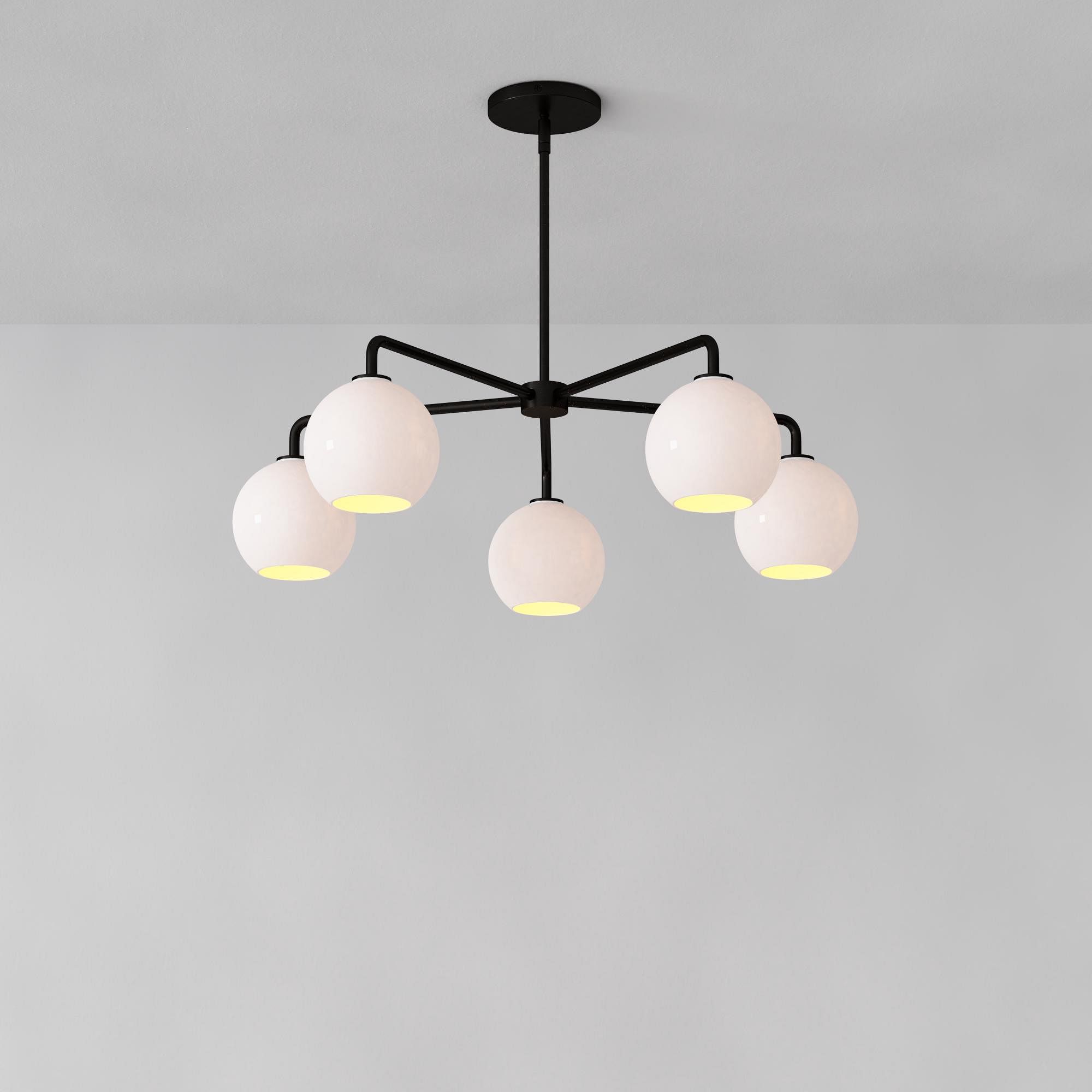 Selvion Contemporary Minimalist Chandelier – Soft Glow Porcelain Fixture for Dining & Hallway