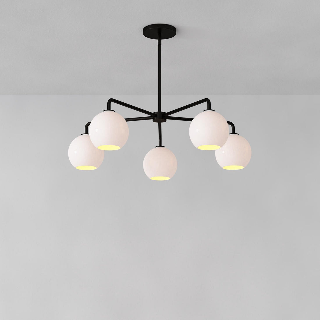 Selvion Elegant 5-Light Globe Chandelier – Modern Glass Pendant Lighting Fixture