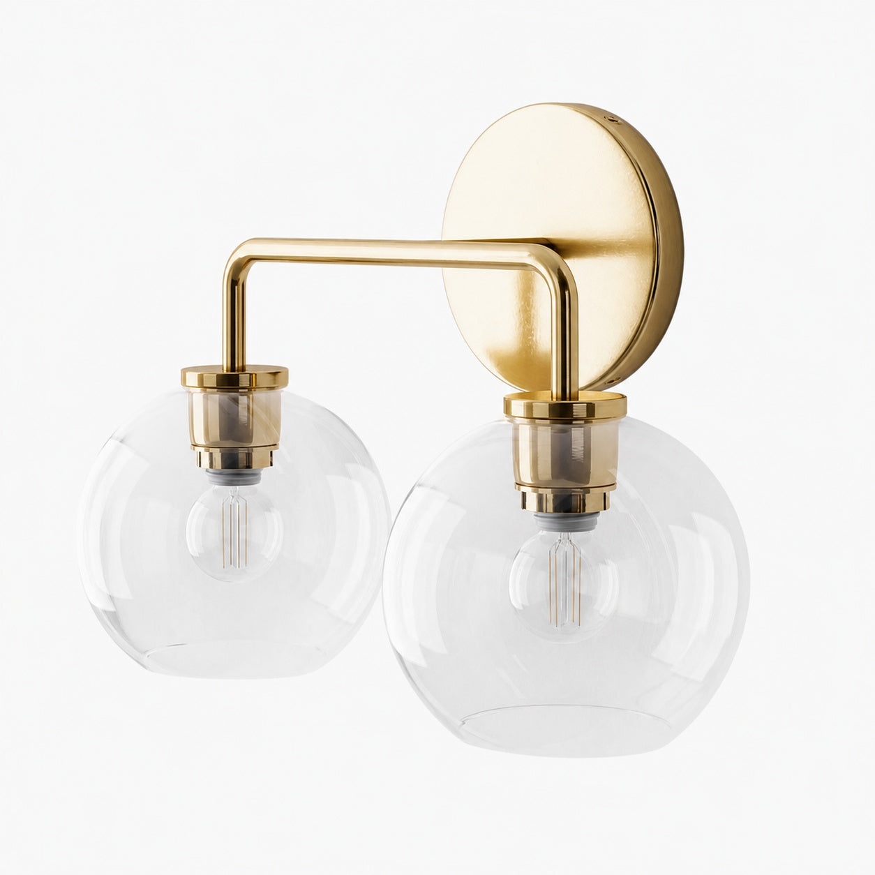 Selvion Artistic Globe Sconce Light - Handcrafted Glass Sculptural Wall Fixture